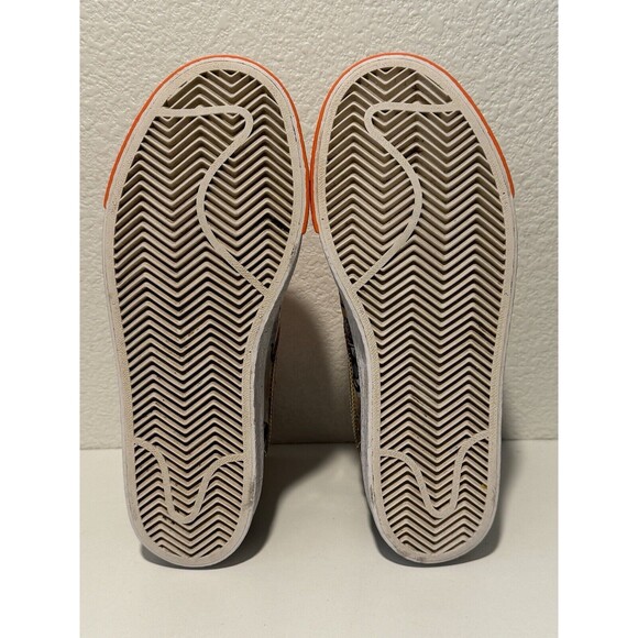 NIKE Womens Blazer High Size 7 White Orange 2009 Art Design Pattern 317808-115 - Picture 12 of 15